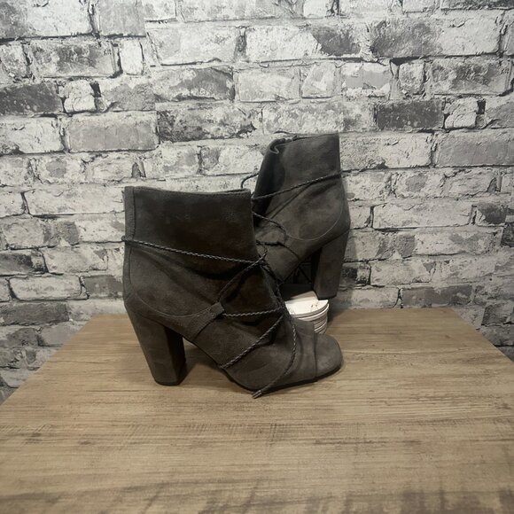 EUC Rialto Mila Grey Heeled Boots Size 10M - Picture 5 of 13